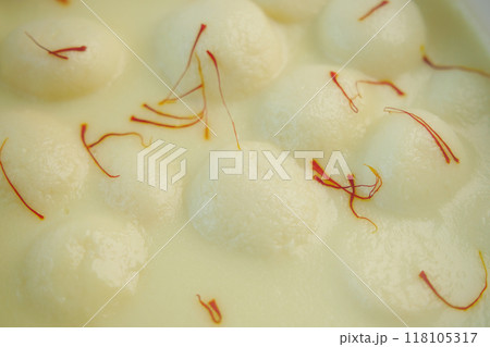 close up of indian sweet in a bowl on table. 118105317