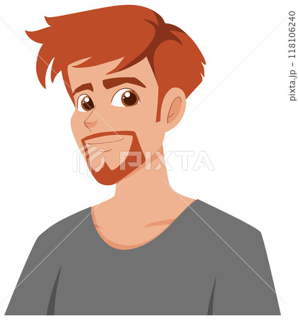 Smiling Red-Haired Man Illustration Smiling Red-Haired Man Illustration 118106240