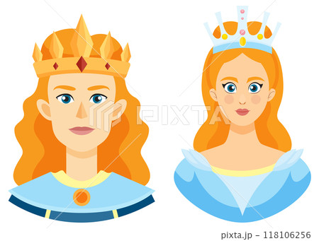 King and Queen Vector Illustration King and Queen Vector Illustration 118106256