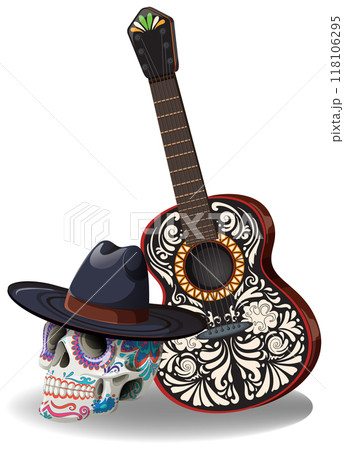 Mexican Cultural Symbols Illustration 118106295