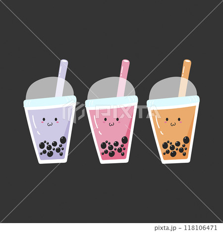 collection of bubble tea  118106471