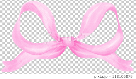 Coquette Bright Pink Christmas Ribbon Bow Watercolor Coquette Bright Pink Christmas Ribbon Bow Watercolor 118106879