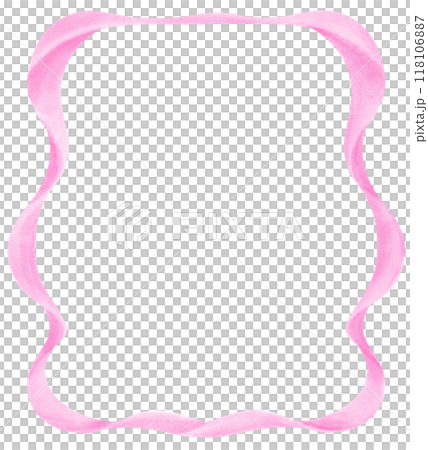 Coquette Bright Pink Ribbon Frame Watercolor Coquette Bright Pink Ribbon Frame Watercolor 118106887