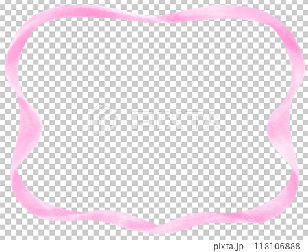 Coquette Bright Pink Ribbon Frame Watercolor Coquette Bright Pink Ribbon Frame Watercolor 118106888