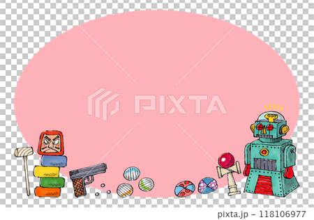 昔の玩具 コピースペース(ピンク) 昔の玩具 コピースペース(ピンク) 118106977