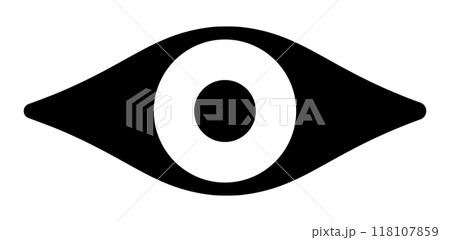 Black eye with white iris 118107859