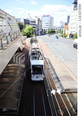 豊橋鉄道市内線（東田本線）の電車　駅前停留場 118107899