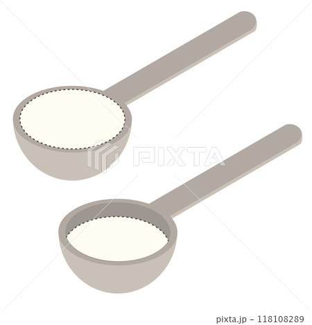 粉の入った計量スプーン 粉の入った計量スプーン 118108289