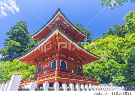夏の勝尾寺　多宝塔 118108951