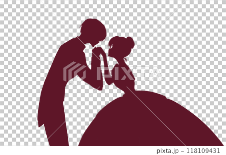 王子親吻公主的手背 皮影戲 118109431