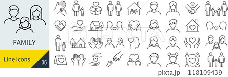家族に関するアイコンセット 118109439