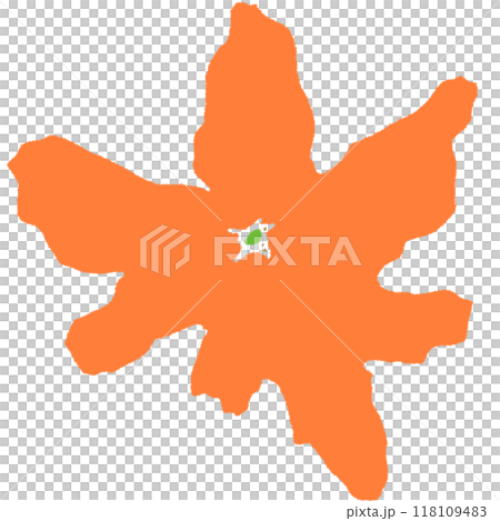 沒有線條畫的鉛筆繪畫風格的橘子的彩色插圖 118109483