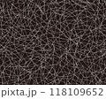 複雑な線画のシームレスパターン背景（円弧ブラック） 118109652
