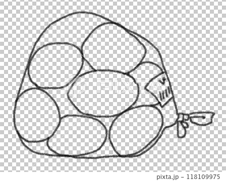 鉛筆画風のみかんの線画イラスト 118109975