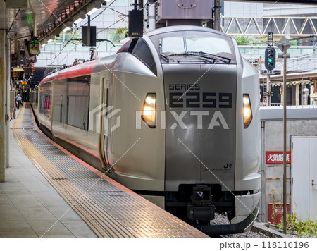 新宿駅に停車中の成田エクスプレス（N'EX）E259系電車 118110196