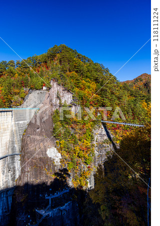 栃木県・日光市　瀬戸合峡の紅葉風景 118111224