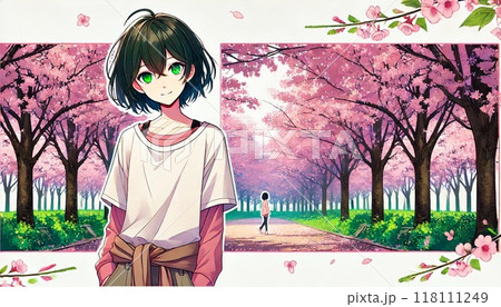 RINと桜並木 118111249