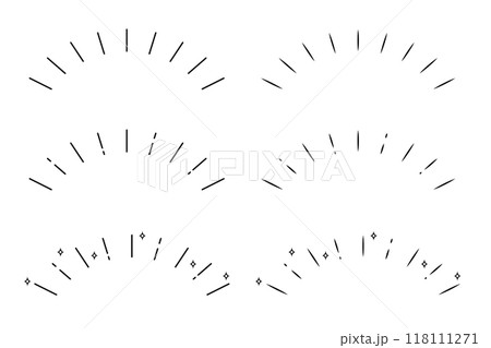 様々な集中線のバリエーションイラスト 118111271