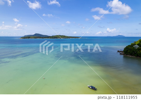 High angle view Beautiful Sea in summer high season at Phuket island Thailand 118111955