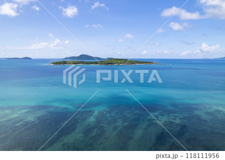 High angle view Beautiful Sea in summer high season at Phuket island Thailand High angle view Beautiful Sea in summer high season at Phuket island Thailand 118111956