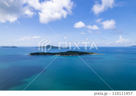 High angle view Beautiful Sea in summer high season at Phuket island Thailand High angle view Beautiful Sea in summer high season at Phuket island Thailand 118111957