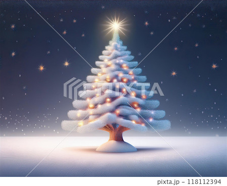 3Dのクリスマスツリー 118112394