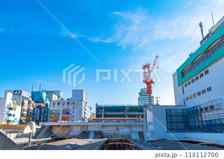 松戸駅の新駅ビル建設風景 118112700