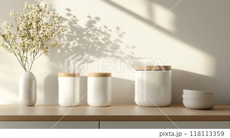 Minimalist Tabletop Decor   Natural Containers and Organic Accents for a Serene Organized Space 118113359