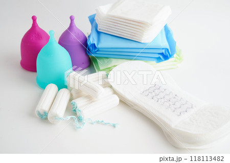 Sanitary hygiene set for women menstrual period cycle protection. Sanitary hygiene set for women menstrual period cycle protection. 118113482