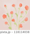 Abstract Rose flower on pink background, water, color style digital painting 118114038
