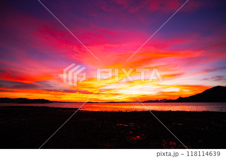 Sunset sky, Nature beautiful Light Sunset or sunrise over sea, Colorful dramatic majestic scenery sky,Amazing clouds and waves in sunset sky nature light cloud background Sunset sky, Nature beautiful Light Sunset or sunrise over sea, Colorful dramatic majestic scenery sky,Amazing clouds and waves in sunset sky nature light cloud background 118114639