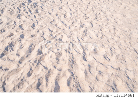 High Quality Detail Of Sand texture background Top view. Beautiful nature and travel background High Quality Detail Of Sand texture background Top view. Beautiful nature and travel background 118114661