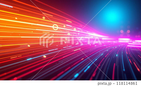 background of neon flashes 118114861