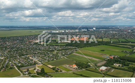 Aerial view over the southern parts of Copenhagen, Denmark. Aerial view over the southern parts of Copenhagen, Denmark. 118115006