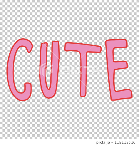 CUTE letters in pink with red outline for font, typography, text, message, compliment, girl's power, women empowerment, feminist, sticker, campaign badge, card, print, brooch, cute patches CUTE letters in pink with red outline for font, typography, text, message, compliment, girl's power, women empowerment, feminist, sticker, campaign badge, card, print, brooch, cute patches 118115516