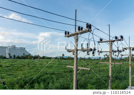Electricity pole with transfer 118116524