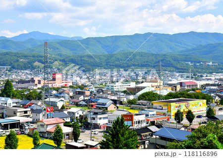 辰野町中心街／辰野町役場周辺を望む(長野県辰野町)【2024.9】 118116896