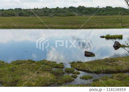 日本　長野県諏訪郡の八ヶ岳中信高原国定公園中部の霧ヶ峰にある八島ヶ原湿原 118116959