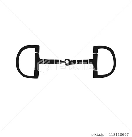 Vector hand drawn horse equestrian bit 118118697