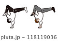 ブレイキンでフリーズをするダンサー 118119036