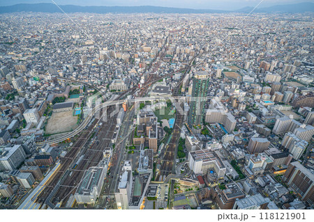 大阪市内の街並み・奈良方面[あべのハルカス300展望台] 118121901