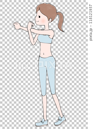 女人運動的伸展插圖 118121937