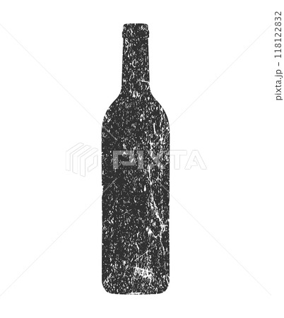 glass wine beer bottle icon shape symbol. Vector illustration image. Isolated on white background.	 118122832