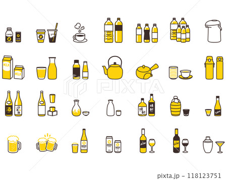 飲料のアイコンイラスト ドリンク アルコール 飲料のアイコンイラスト ドリンク アルコール 118123751