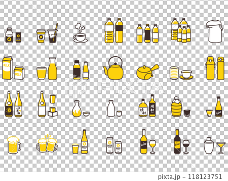 飲料のアイコンイラスト ドリンク アルコール 飲料のアイコンイラスト ドリンク アルコール 118123751
