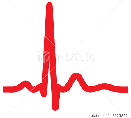 Ecg heart beat line icon symbol. Heartbeat pulse hospital logo sign. Vector illustration image. Isolated on white background. Ecg heart beat line icon symbol. Heartbeat pulse hospital logo sign. Vector illustration image. Isolated on white background. 118123851