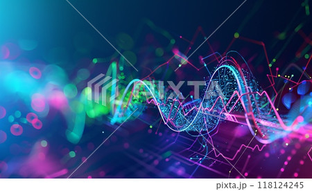A heart rate line interlaced with AI code demonstrates real-time monitoring capability 118124245