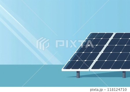 A sleek solar panel icon stands prominently on a bright blue background, symbolizing the future of renewable energy and sustainability. Its design emphasizes innovation and eco-friendliness. A sleek solar panel icon stands prominently on a bright blue background, symbolizing the future of renewable energy and sustainability. Its design emphasizes innovation and eco-friendliness. 118124710