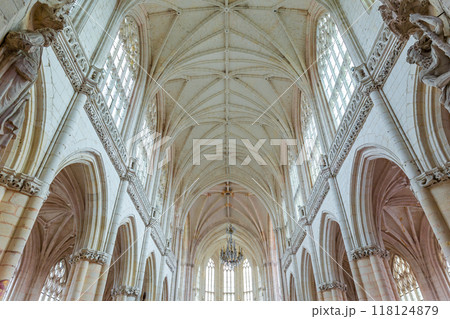 interiors of Saint Riquier abbey, Somme, France 118124879
