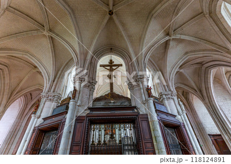 interiors of Saint Riquier abbey, Somme, France 118124891